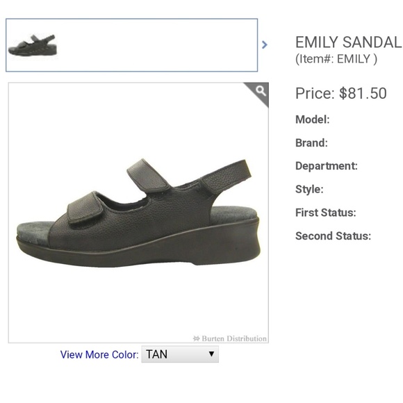 Leather Orthopedic Matplus Velcro Emily Sandal Tan - Picture 2 of 8